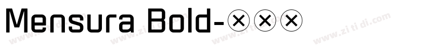 Mensura Bold字体转换